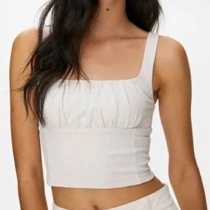 Wilfred Free Aritzia Orbit Bustier Tank - White, Size Small